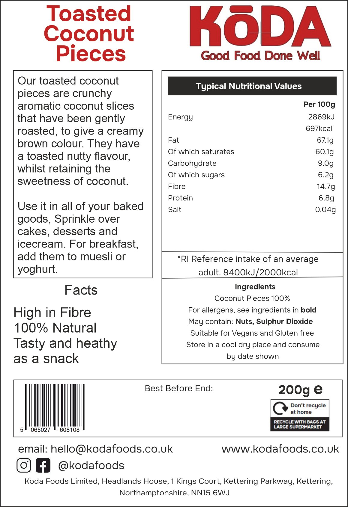 Toasted Coconut Chips 200g - Image 4